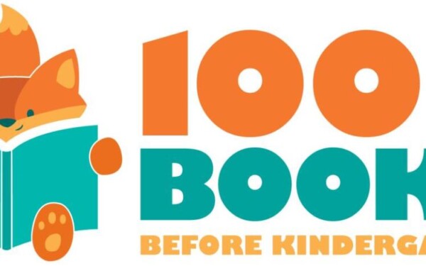 Illustration of an orange fox holding a book next to bold text that reads, 