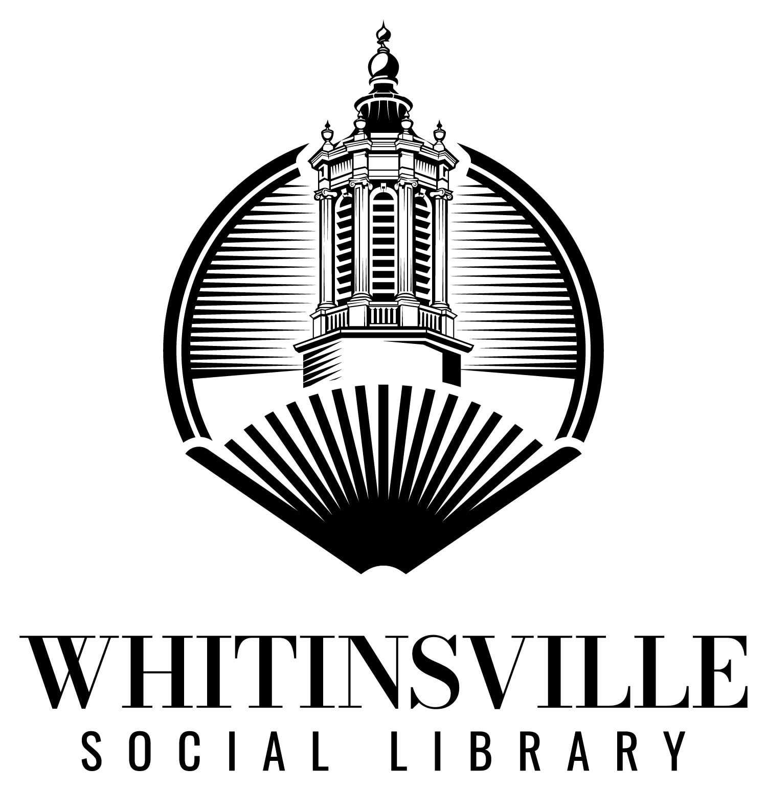 Whitinsville Social Library logo in black.